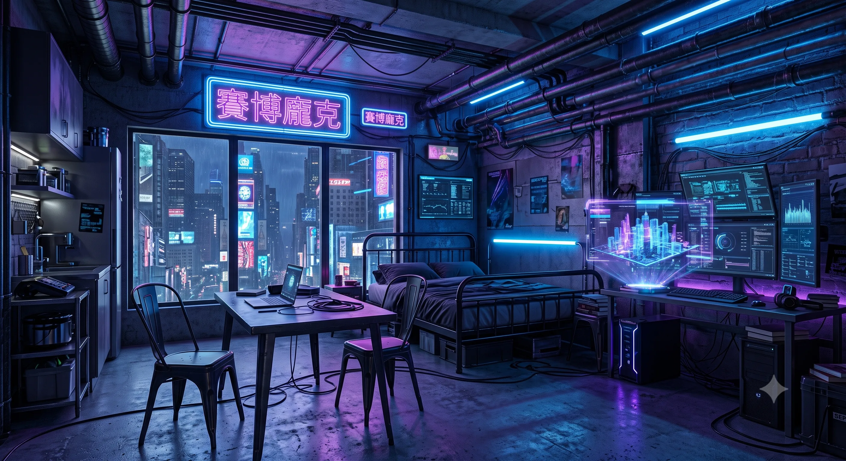 赛博庞克室内风格
