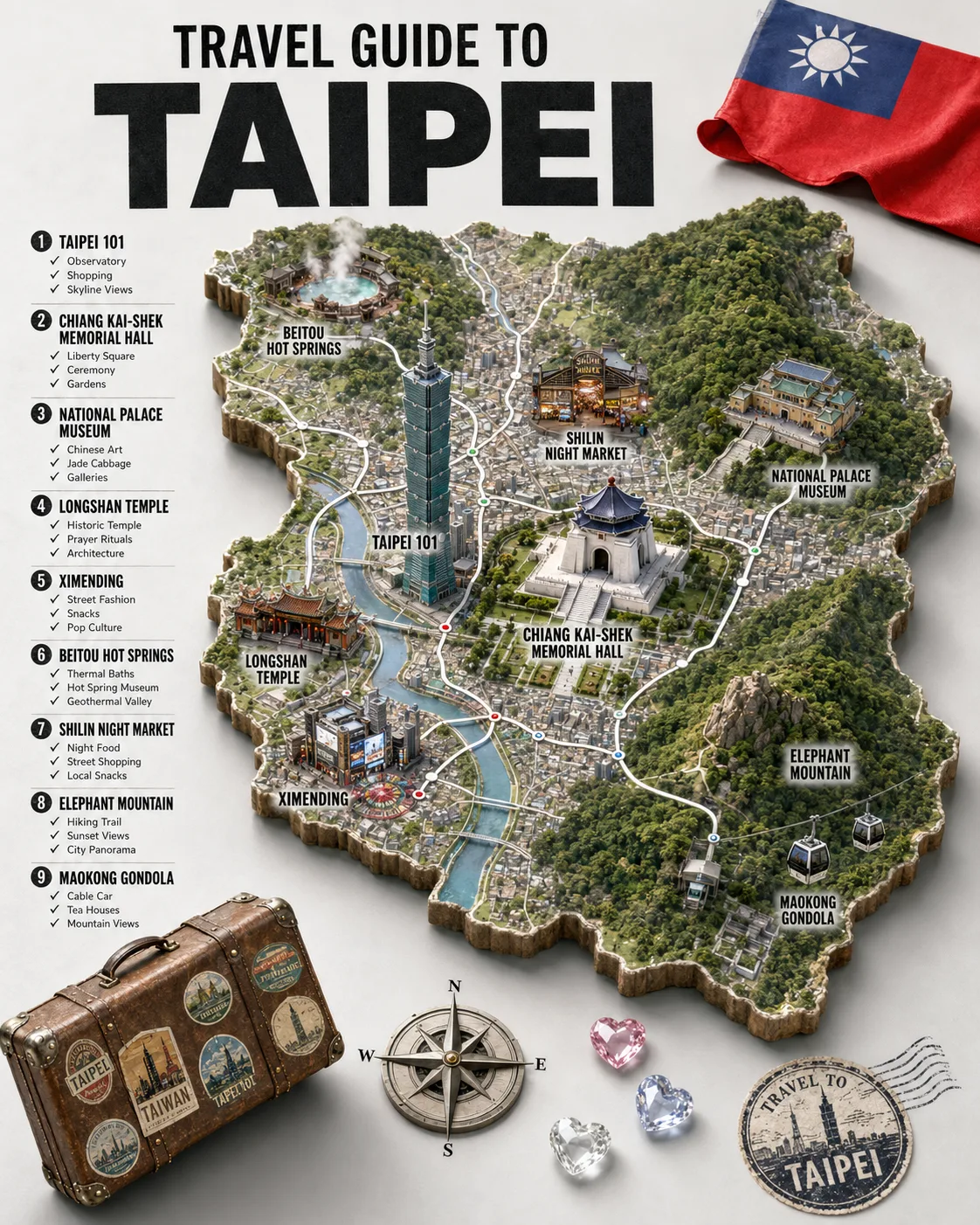 立体都市旅行ポスター