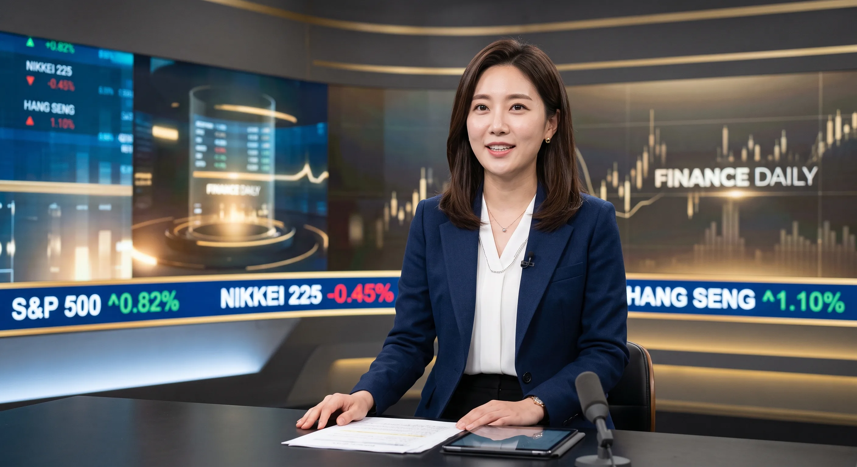 Female Financial Anchor