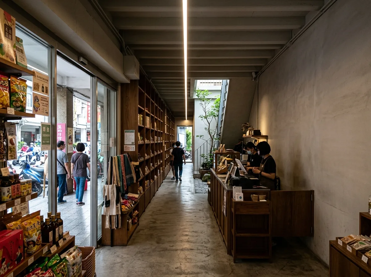 狭长街屋店面：面宽四米，进深二十米