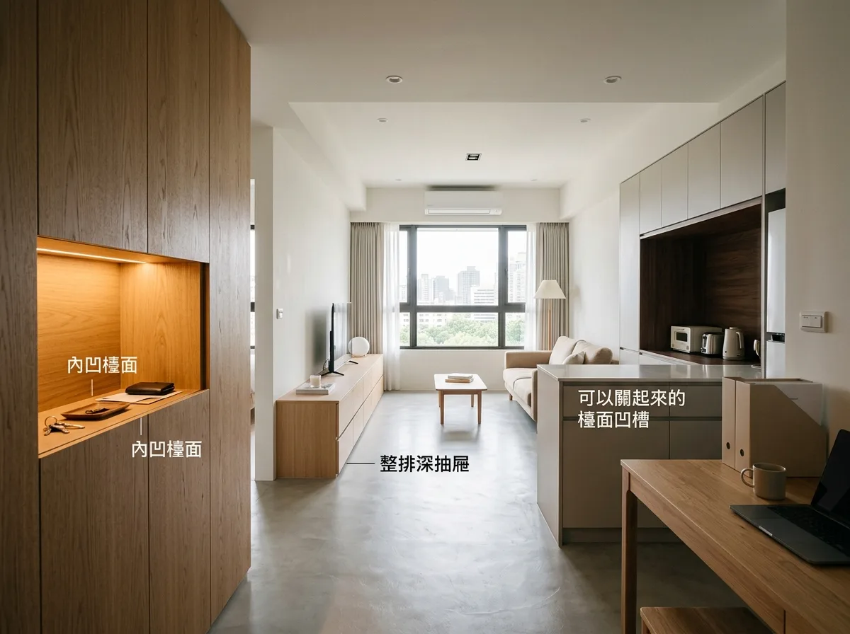 维持：这种空间东西一多就毁了