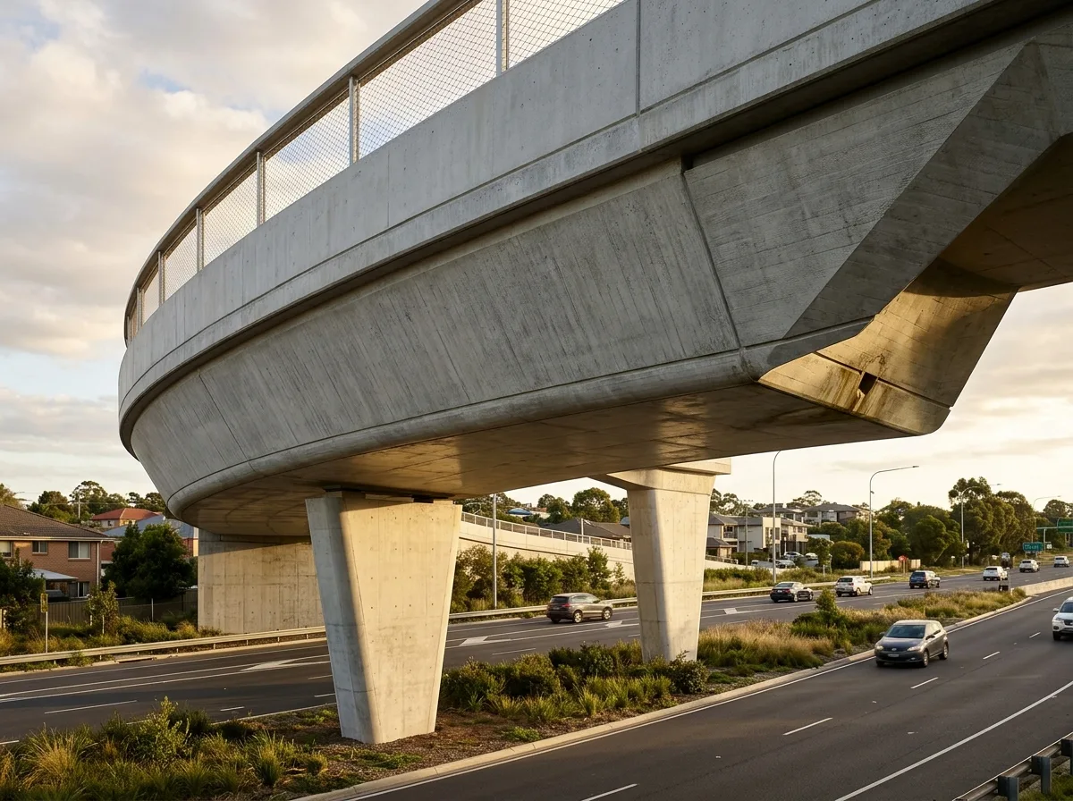Concrete Box Girder Overpass: Massing and Underside Treatment
