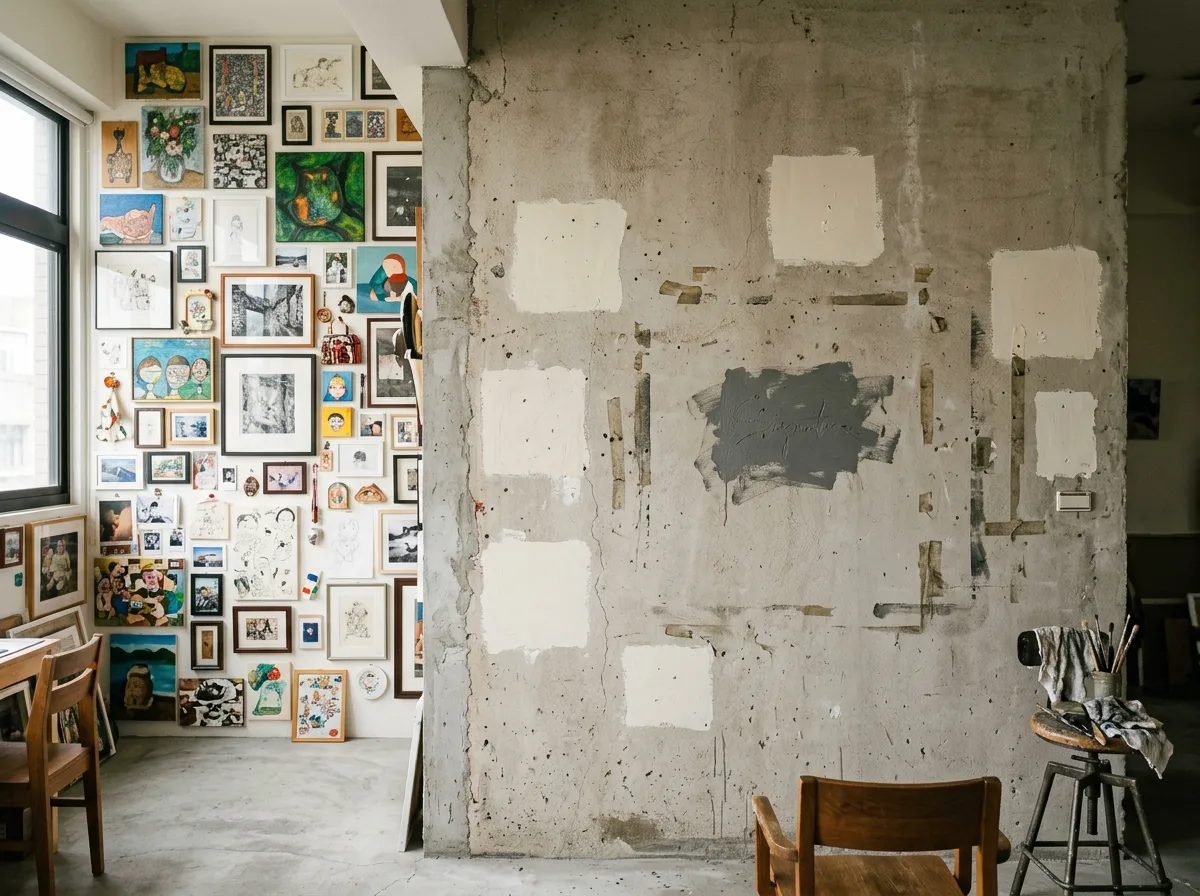 Plain walls as canvas: leaving white space for later