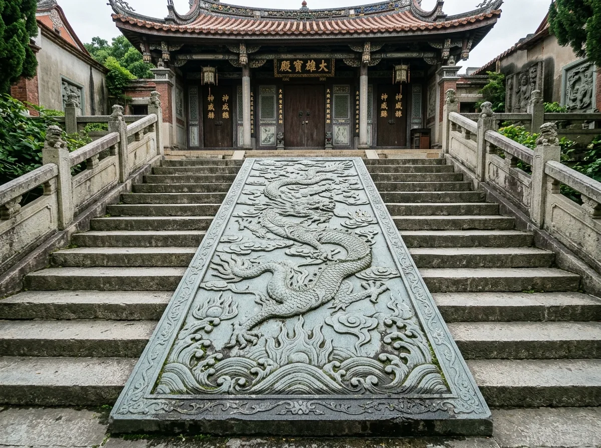 御路石：丹墀上的云龙斜坡