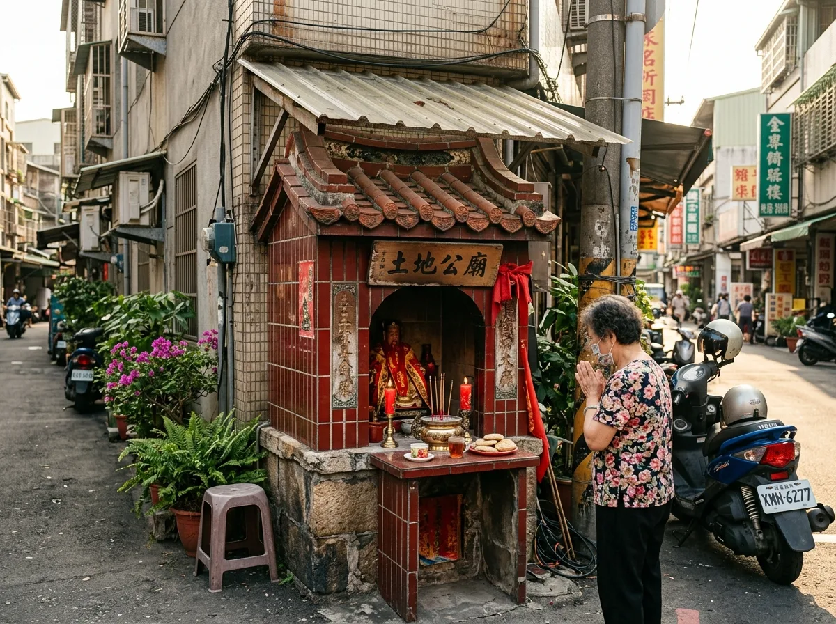 土地公庙：巷口的小型祠