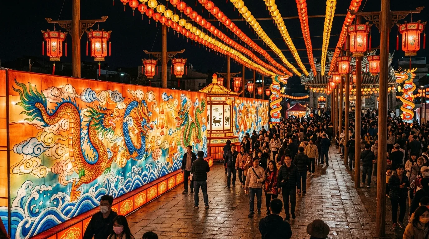 Year of the Dragon Lantern Zone・Traditional Style: Nine Dragon Wall and Palace Lantern Long Street