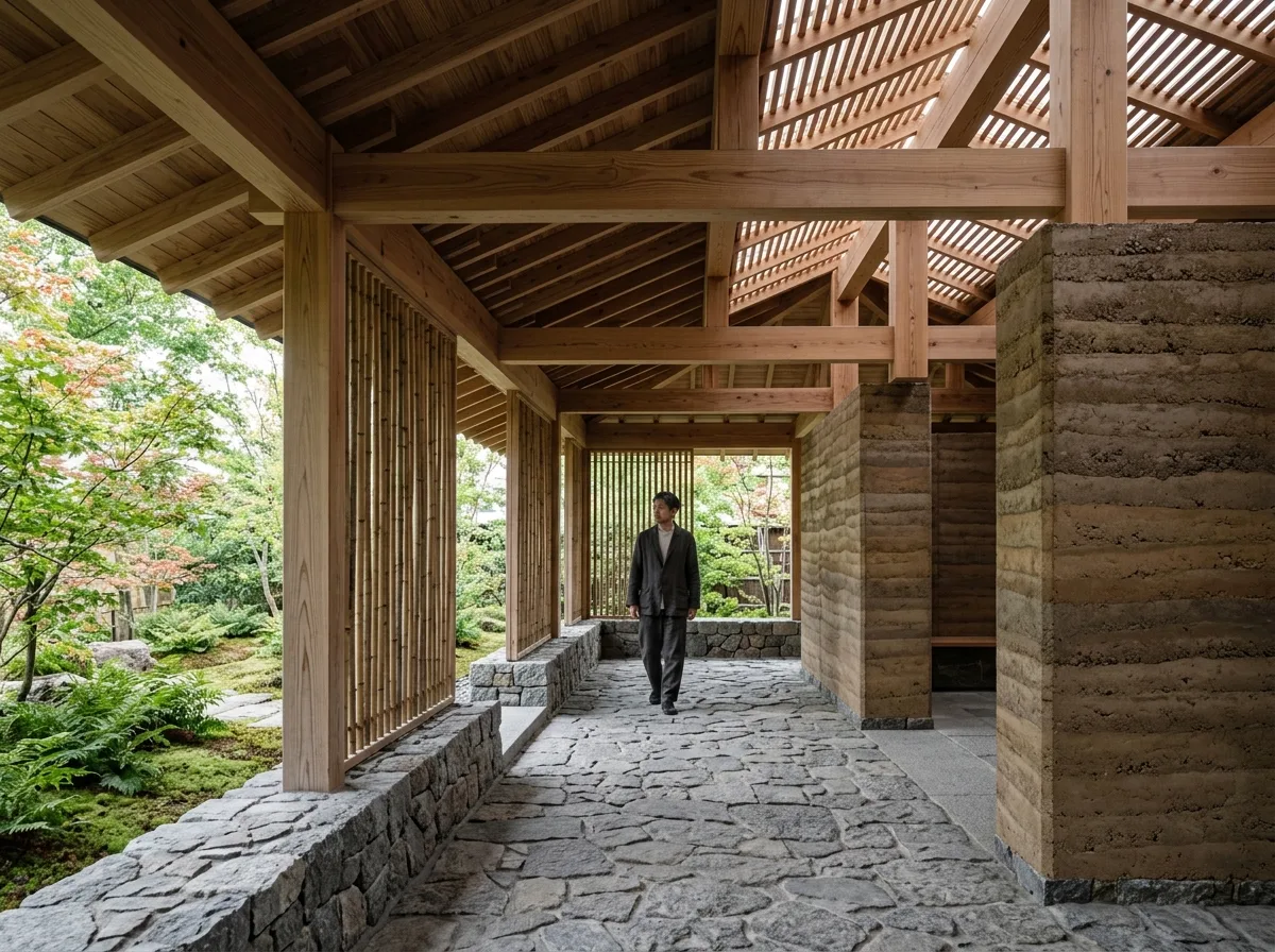 Material Ecology: Wood, Bamboo, Stone, Earth as Space Generators
