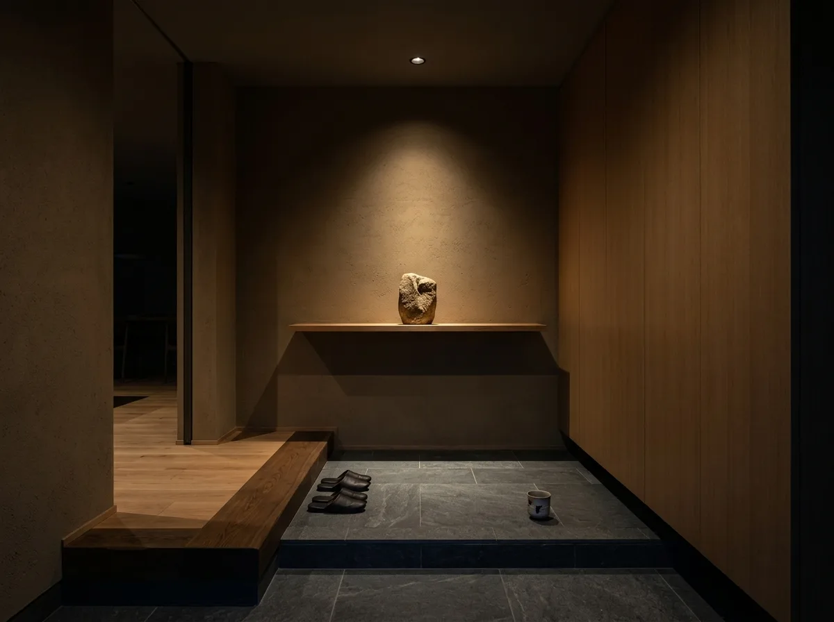 Modern Zen Entrance: Threshold and a single object