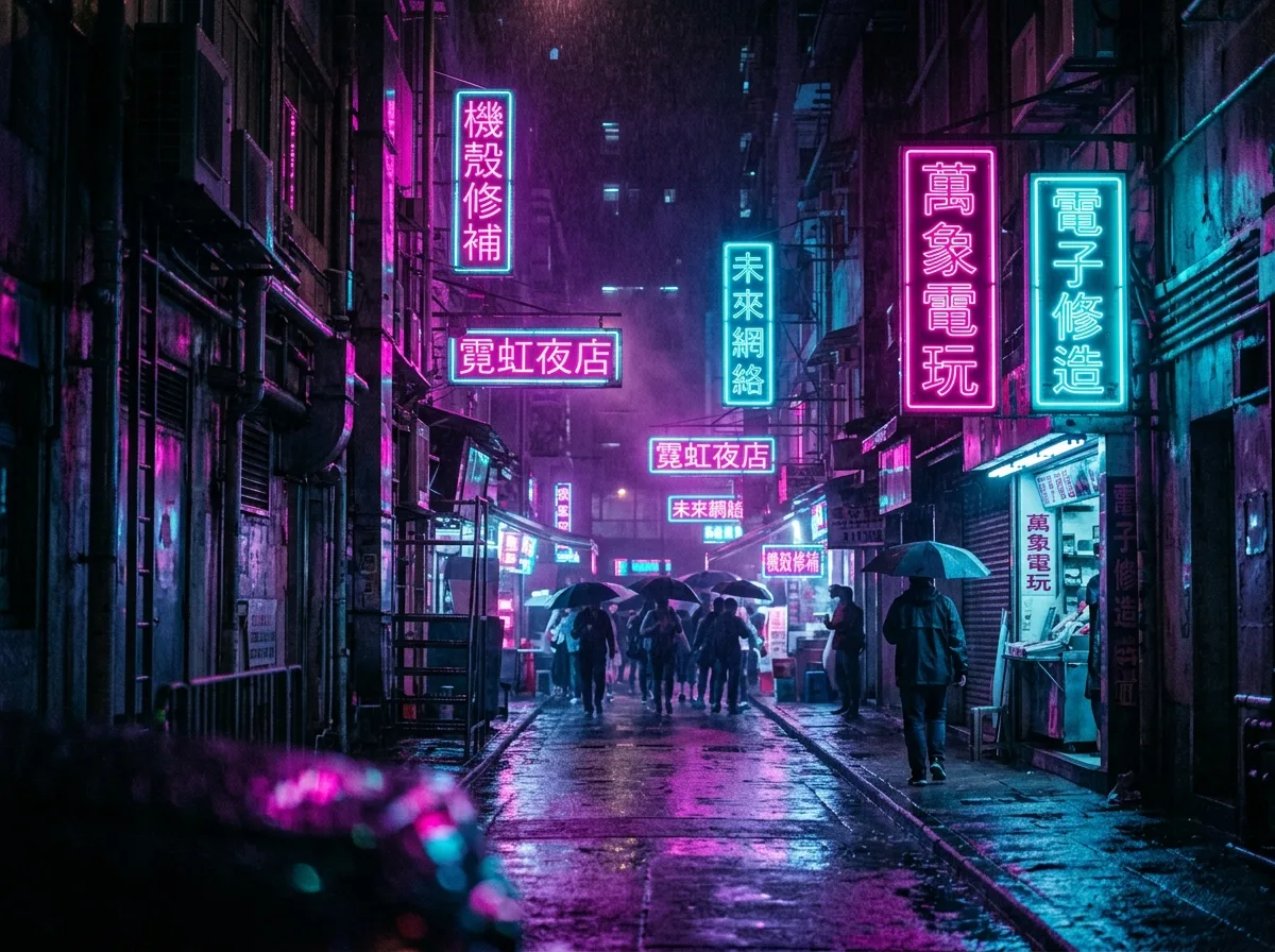 Neon's dual colors: Magenta and cyan