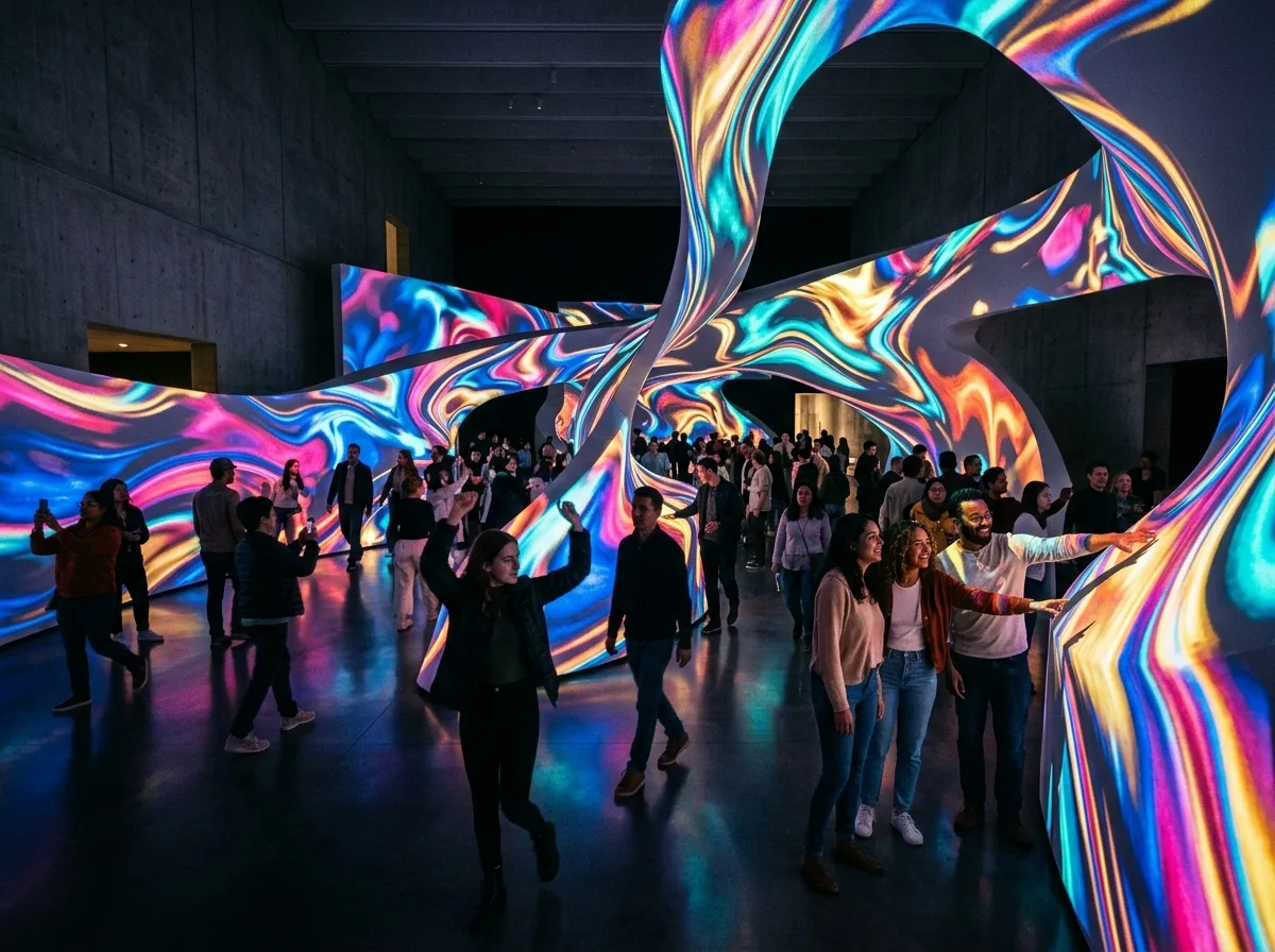 美術館におけるダイナミックなアートインタラクション