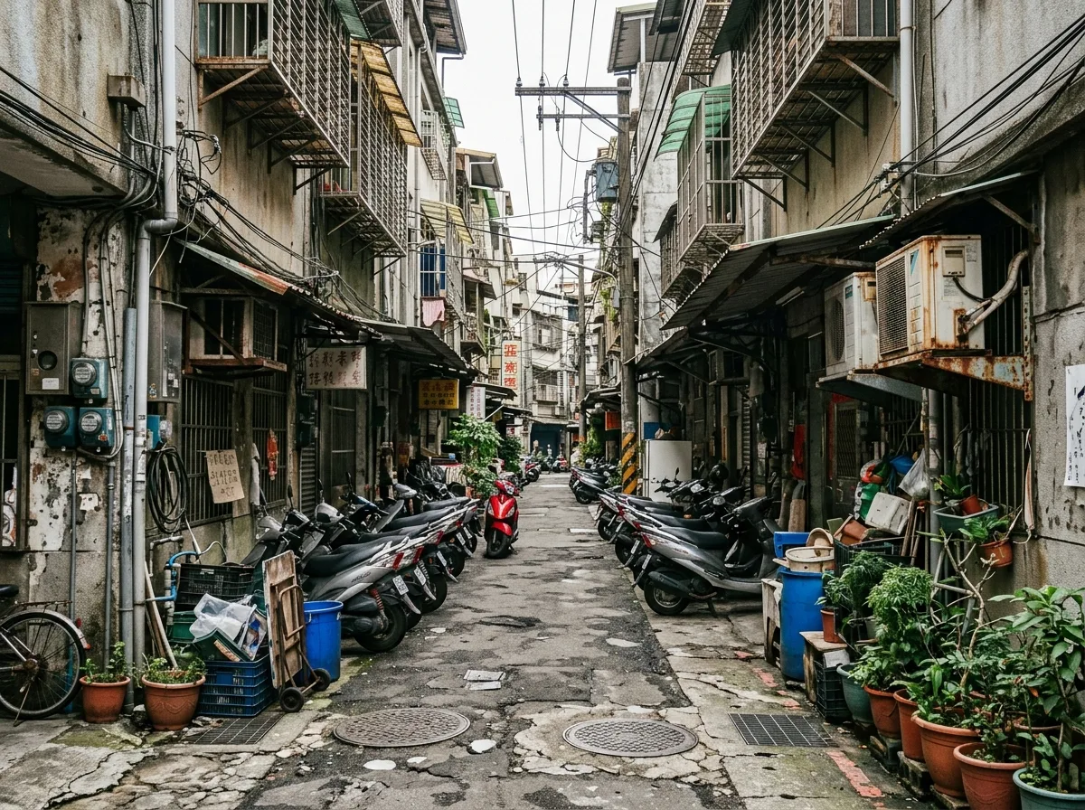 巷弄：一台车的宽度