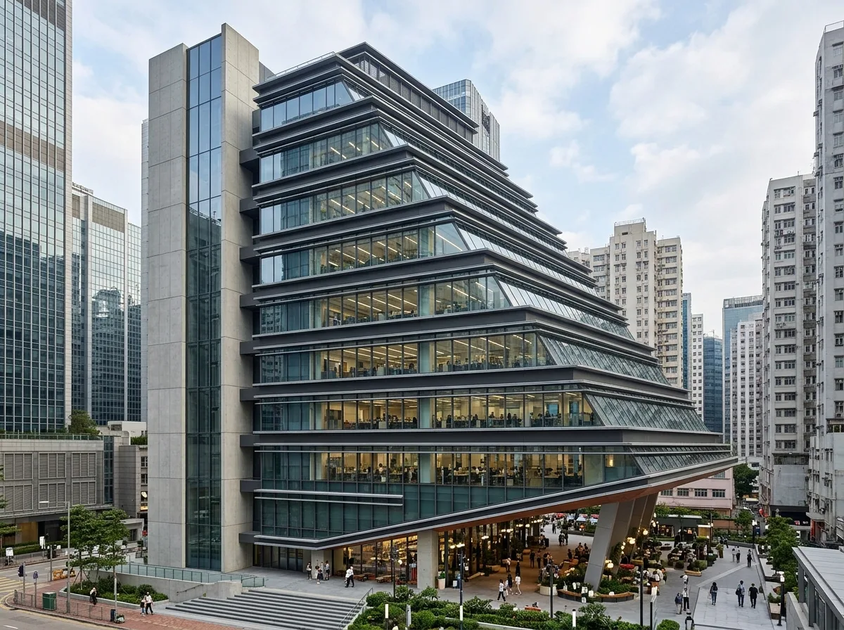 Tilted Volume: The Entire Building Leans to One Side