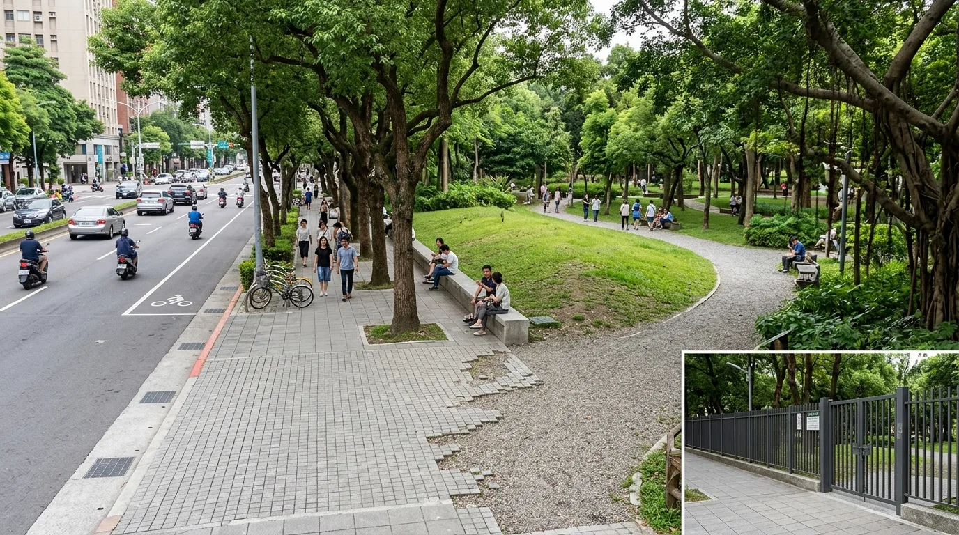 边界：公园与街道的衔接