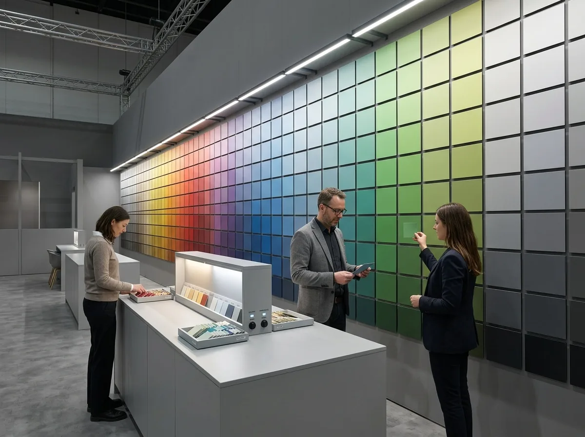 Building Materials Exhibition・Color System Wall: Display of Full Color Cards