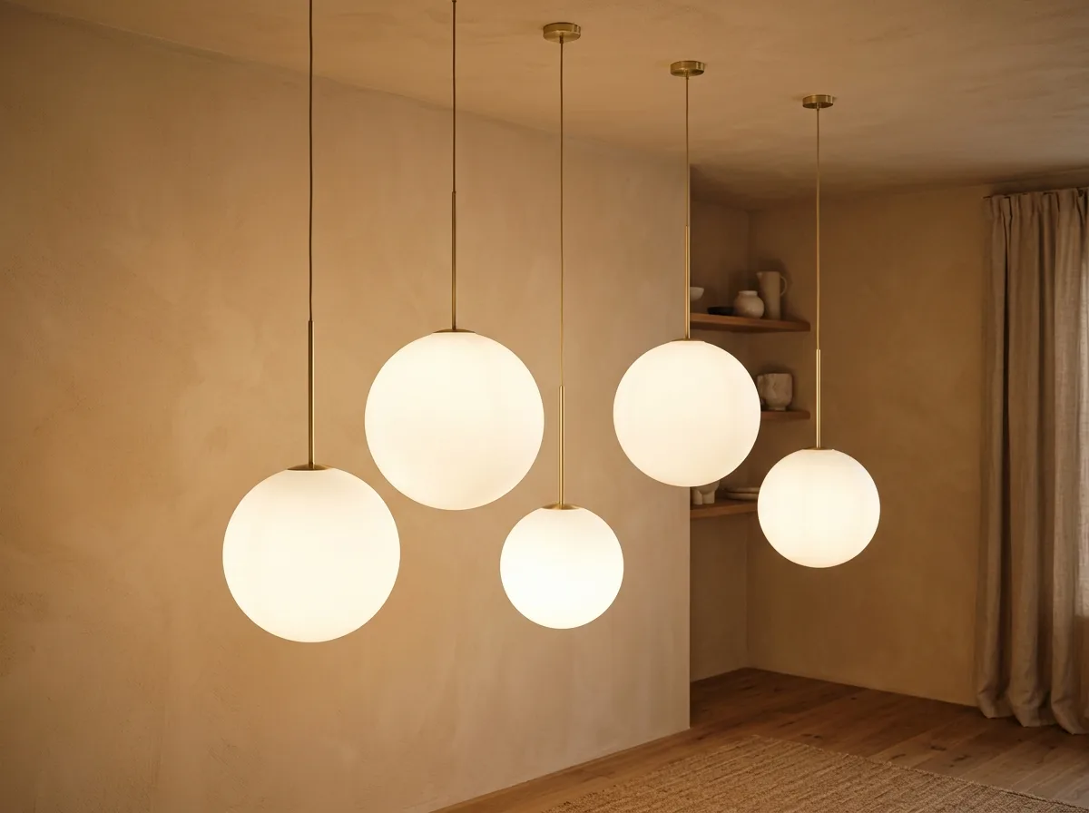 Frosted glass globe lamp: a soft light source