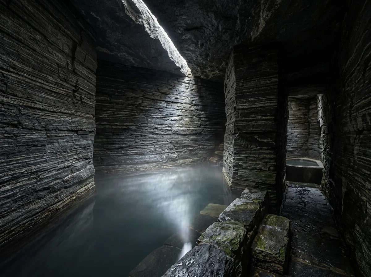 Zumthor | Water Between Stone Layers: Darkness and a Ray of Light in the Thermal Baths