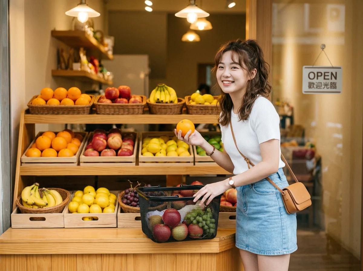 Fruit Stand Life Snapshot: Energetic Feel with Soft Light CCD