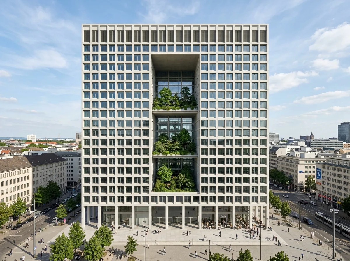 Urban Atrium Tower: Vertical Void in a Cubic Mass