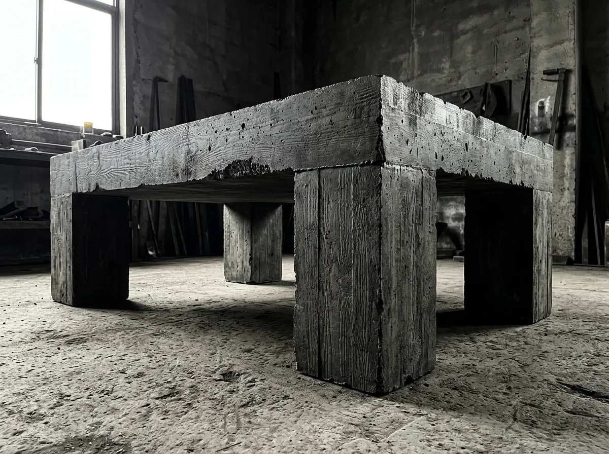 Brutalist furniture: heavy, solid volumes