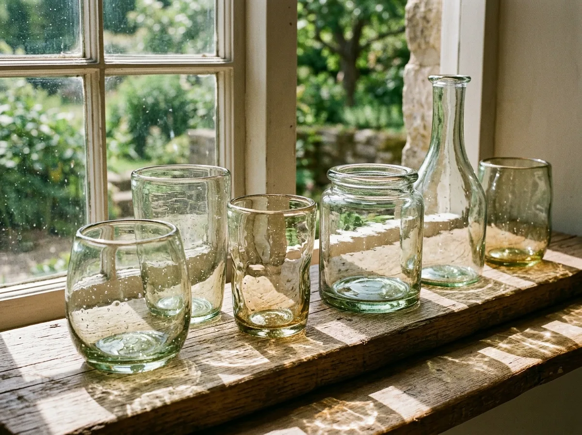 Hand-Blown Glassware: Cups Blown in the Old Factory