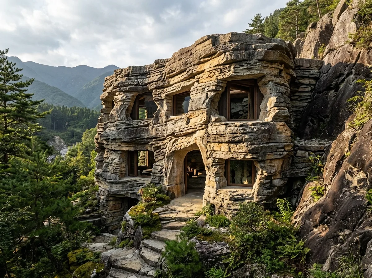 地质建筑：如自然作用形成的体量