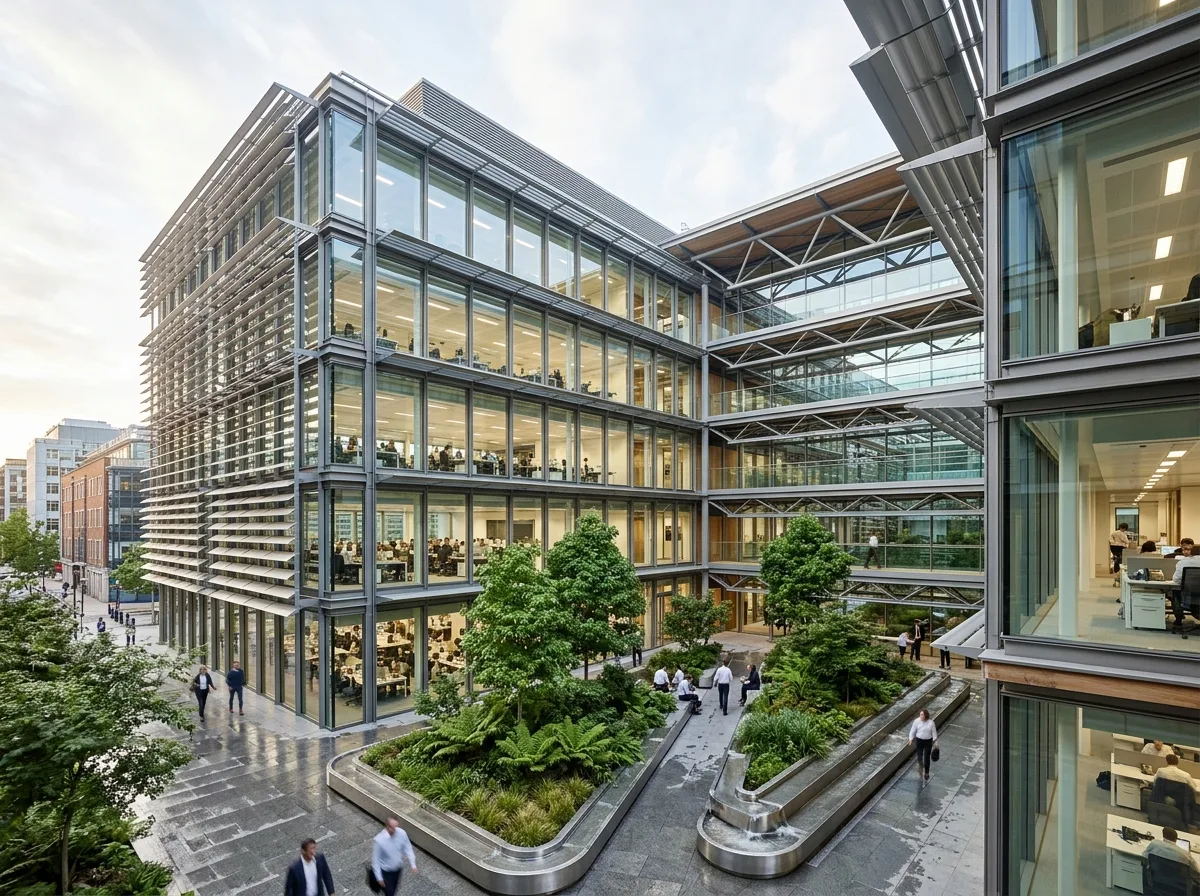 Corporate Sustainability: Daylighting, Rainwater, and High-Performance Envelopes