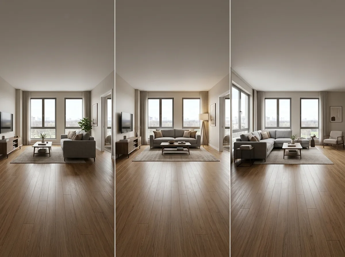Virtual Staging for Empty Homes: A Comparison of Three Configurations in the Same Space