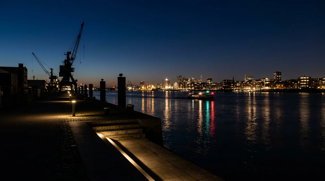 Waterfront: Night View - Dark Water and Low Light
