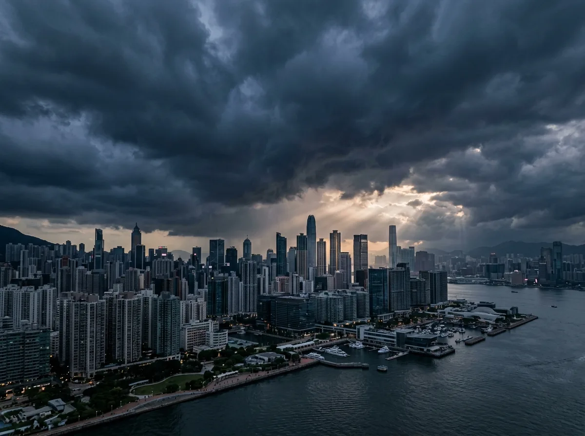 都会天际线：暴风雨来临前的戏剧天空
