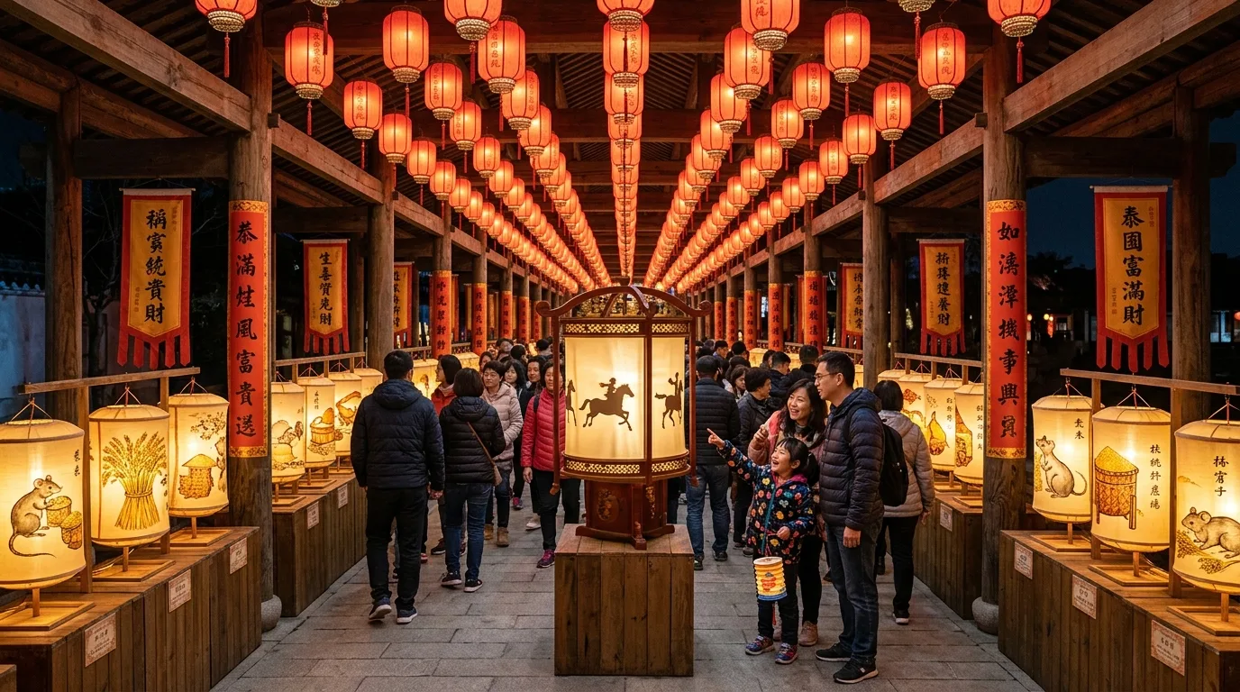 鼠年灯区・传统风格：五谷丰登与灯笼长廊