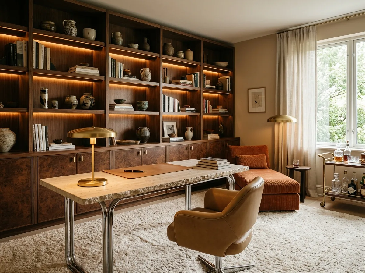 Modern Retro Luxury · Study: Leather and Corduroy