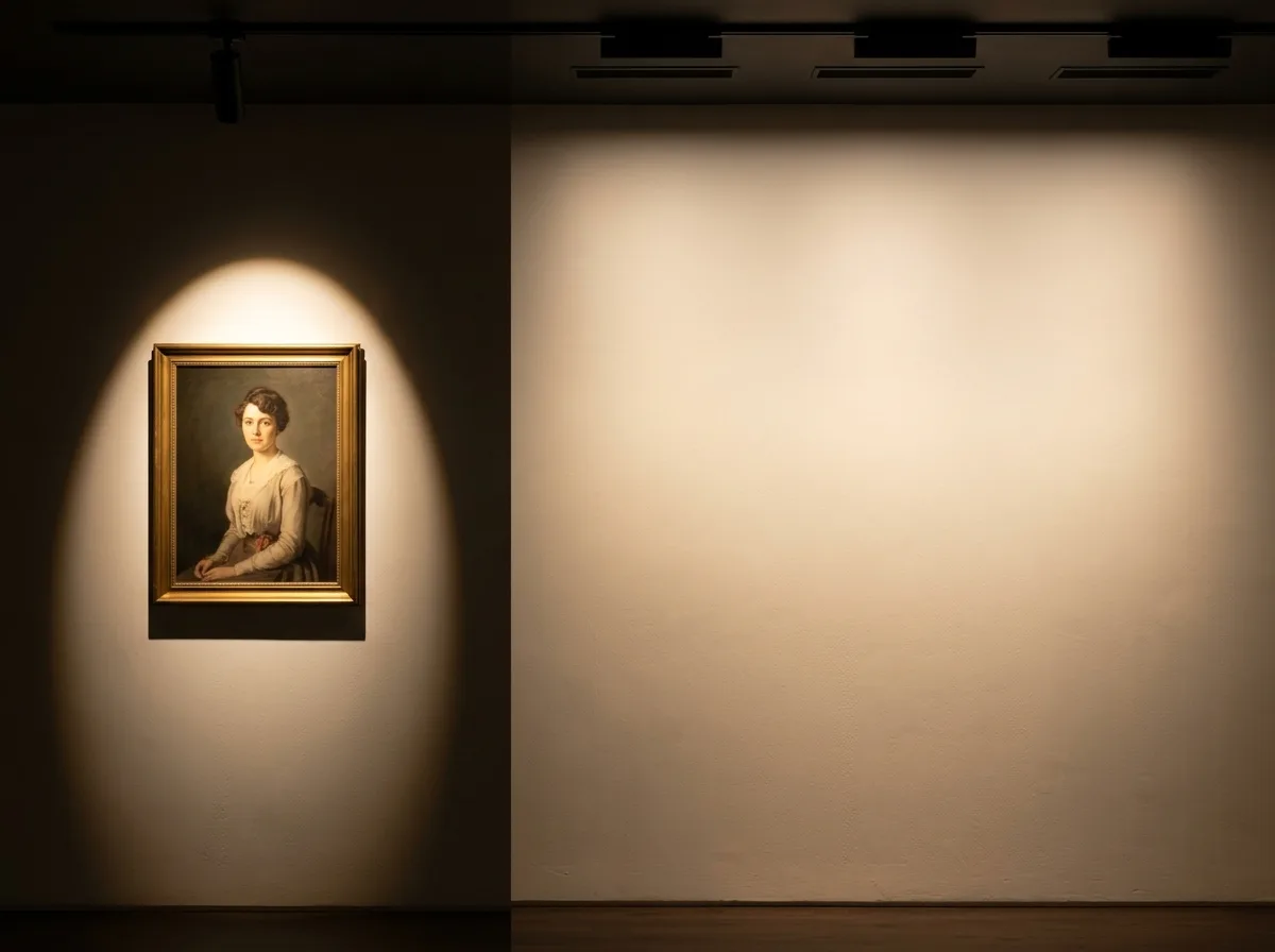 ビーム角：絵画にはナロービーム、壁にはワイドビーム