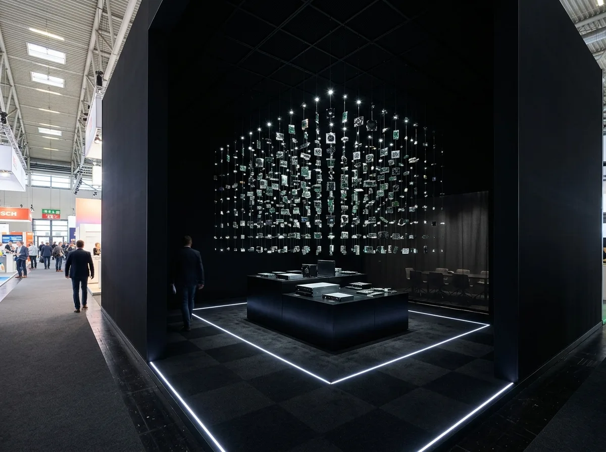 コンピューター展・ダークフィールド光彫刻：ブラックボックス内の発光アレイ