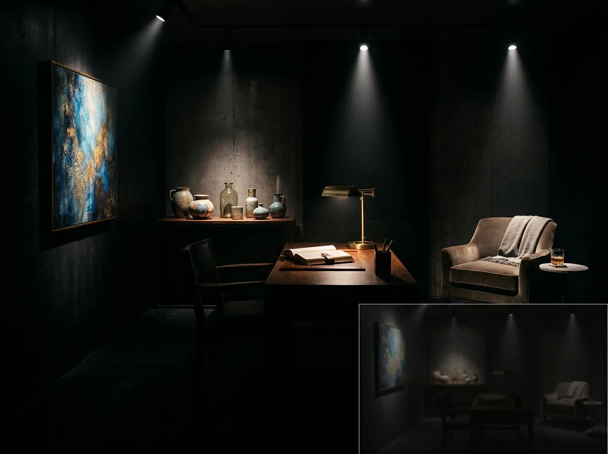 Triple the impact of key lighting: bright areas must be truly bright