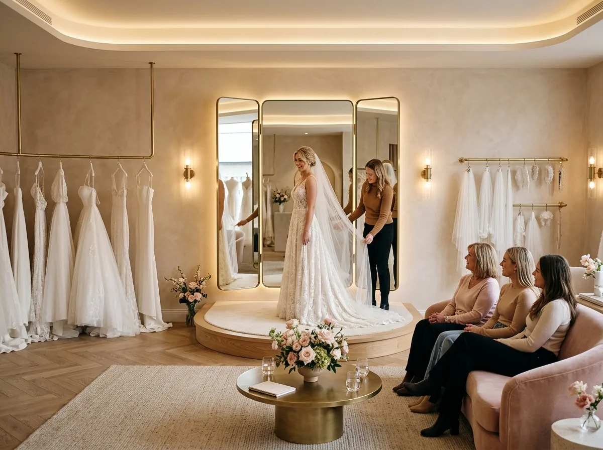 Wedding Dress Shop: Gown Display and Fitting Platform