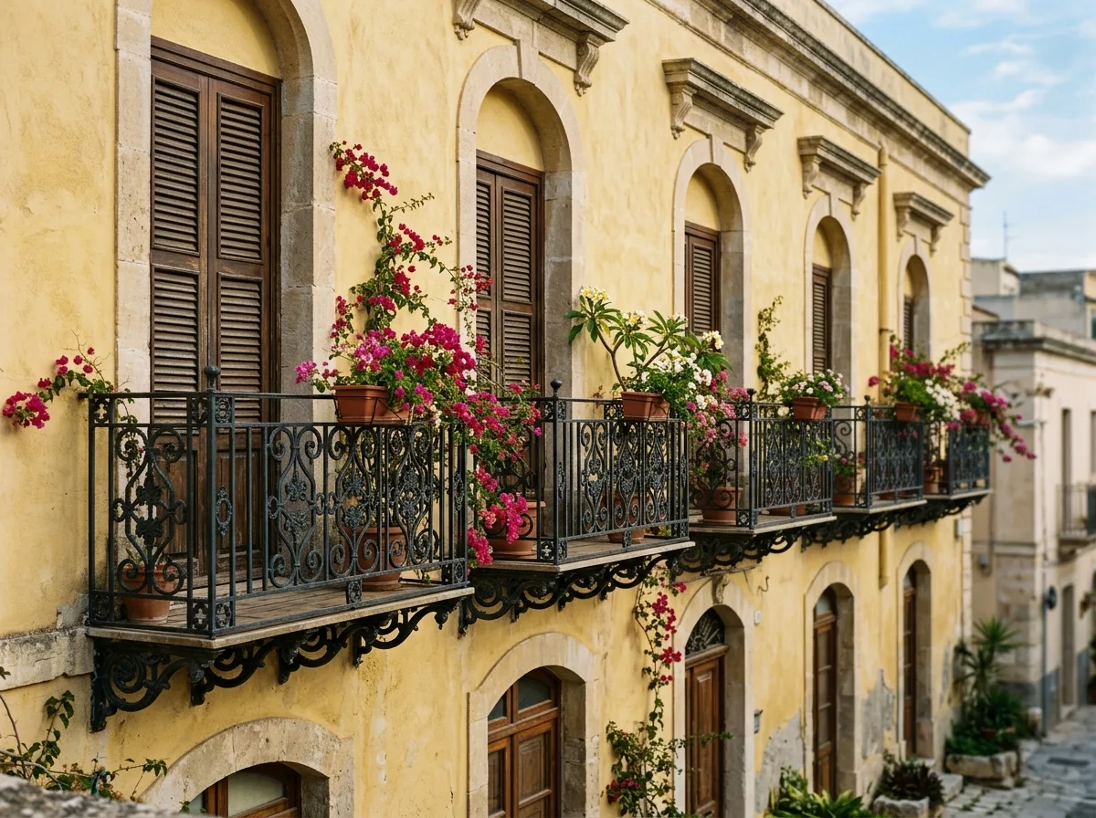 Cast Iron Balconies and French Floor-to-Ceiling Windows