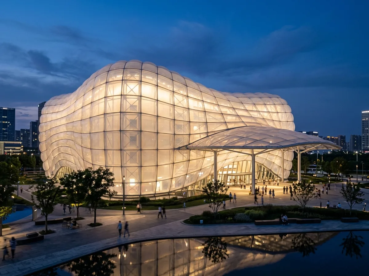 Luminous Skin: ETFE Air-Cushions and Integrated Lighting