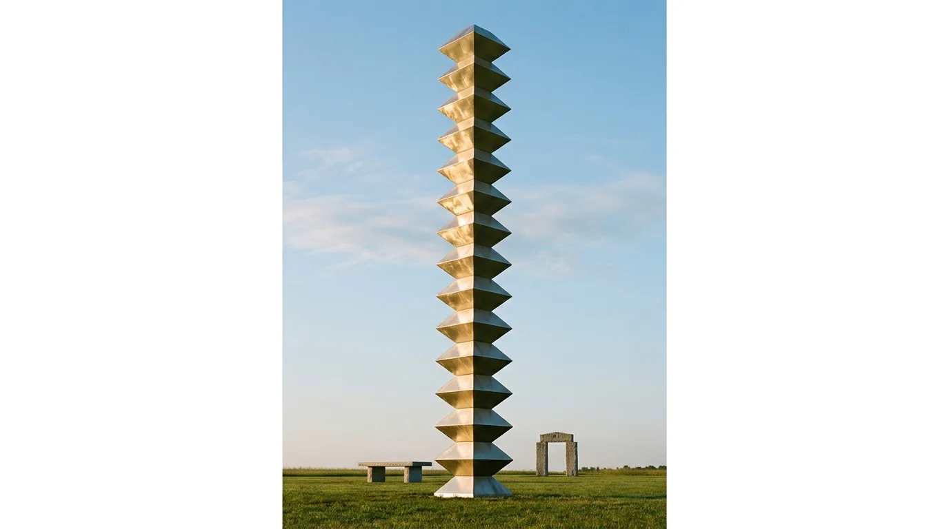 Brancusi | Endless Column: The Same Rhombus Unit Repeated Upwards