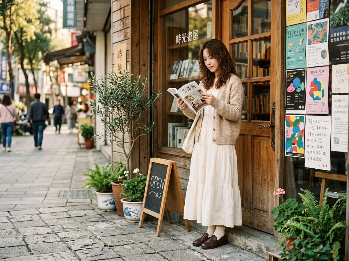 书店门前文艺感