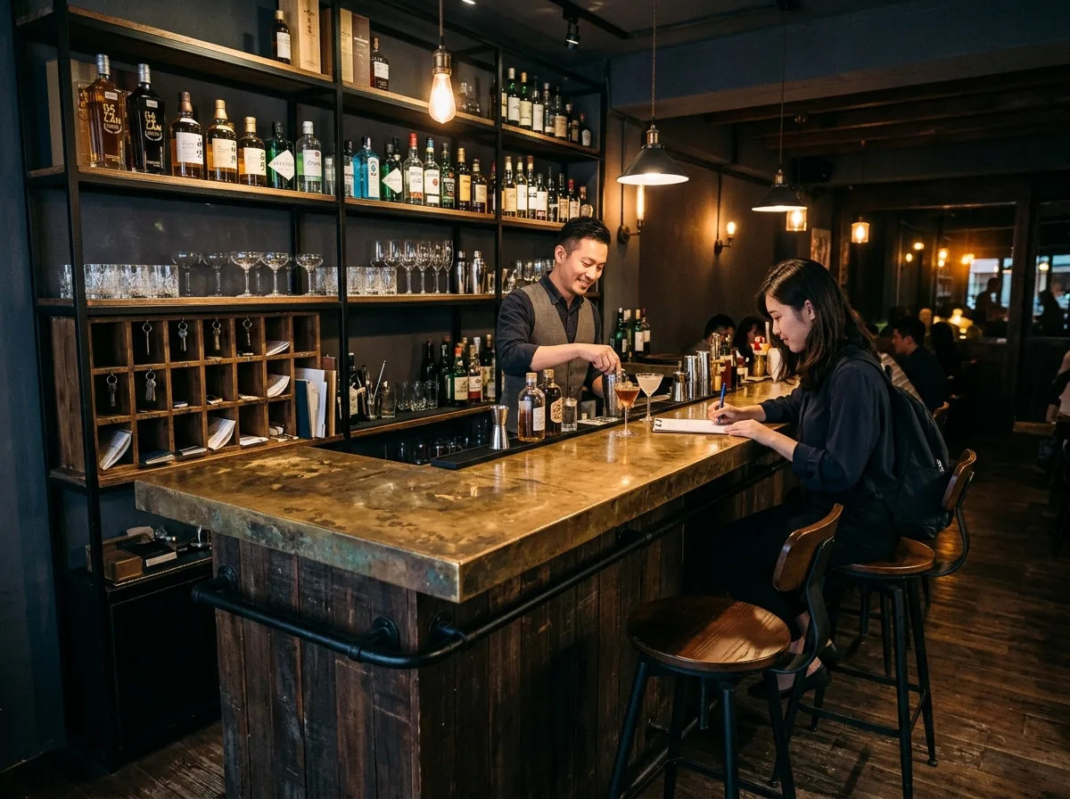 Boutique Hotel Bar-Style Reception: Checking In While Standing