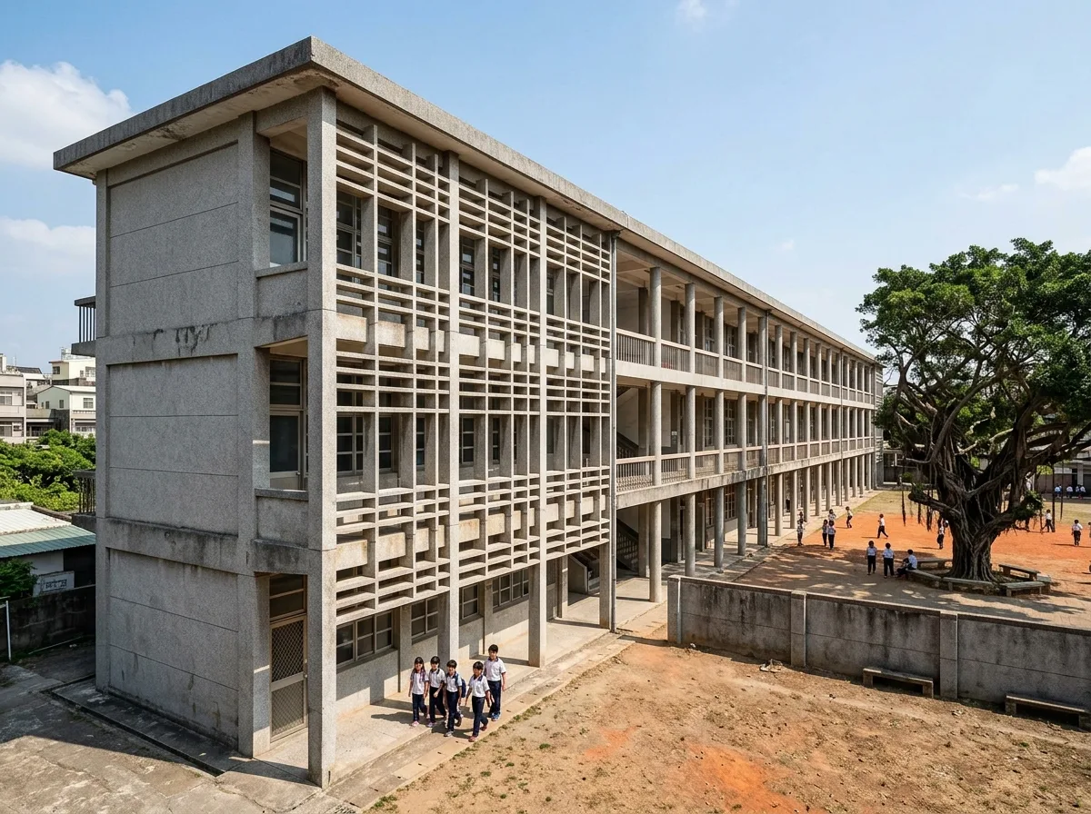 Post-War Modern Public Schools: The Rhythm of Sunshades and Corridors