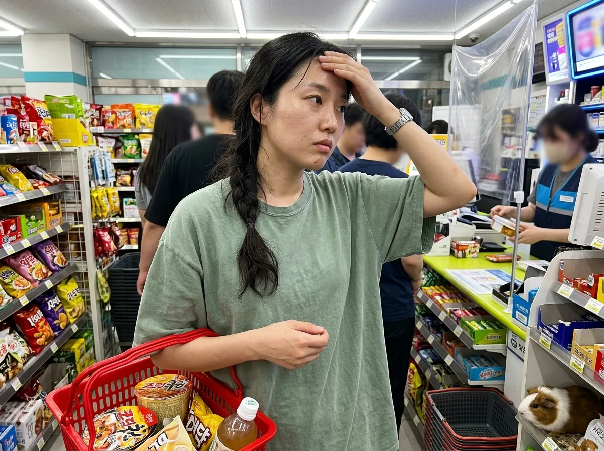 コンビニのレジ待ち: 無意識の日常スナップショット