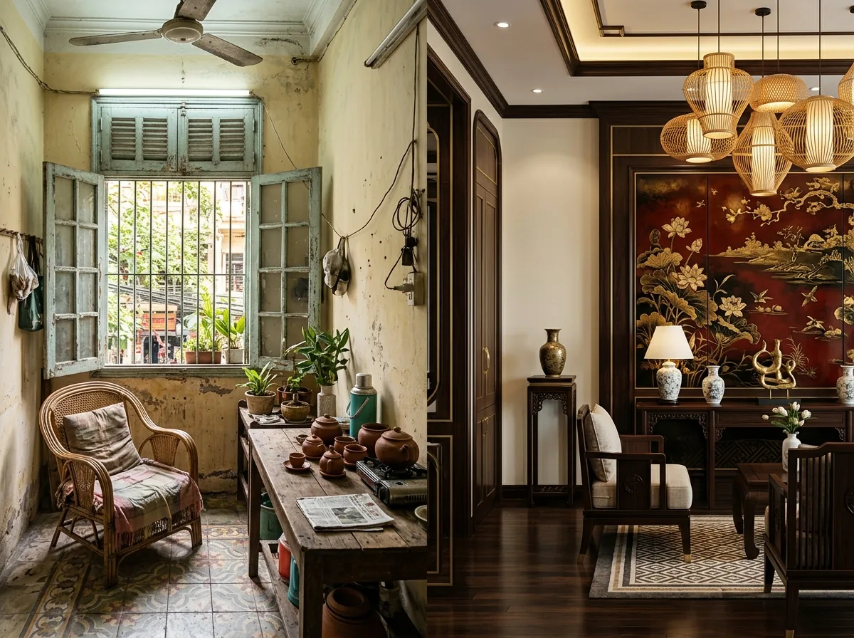 Difference from Southeast Asian Thai-Vietnamese: One is an old house, the other is a curated vocabulary