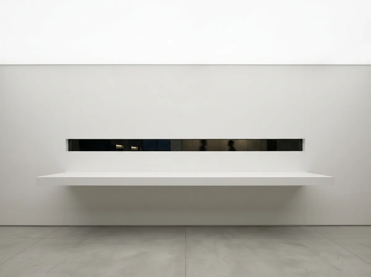 Minimalist White Box: One Wall and One Seam