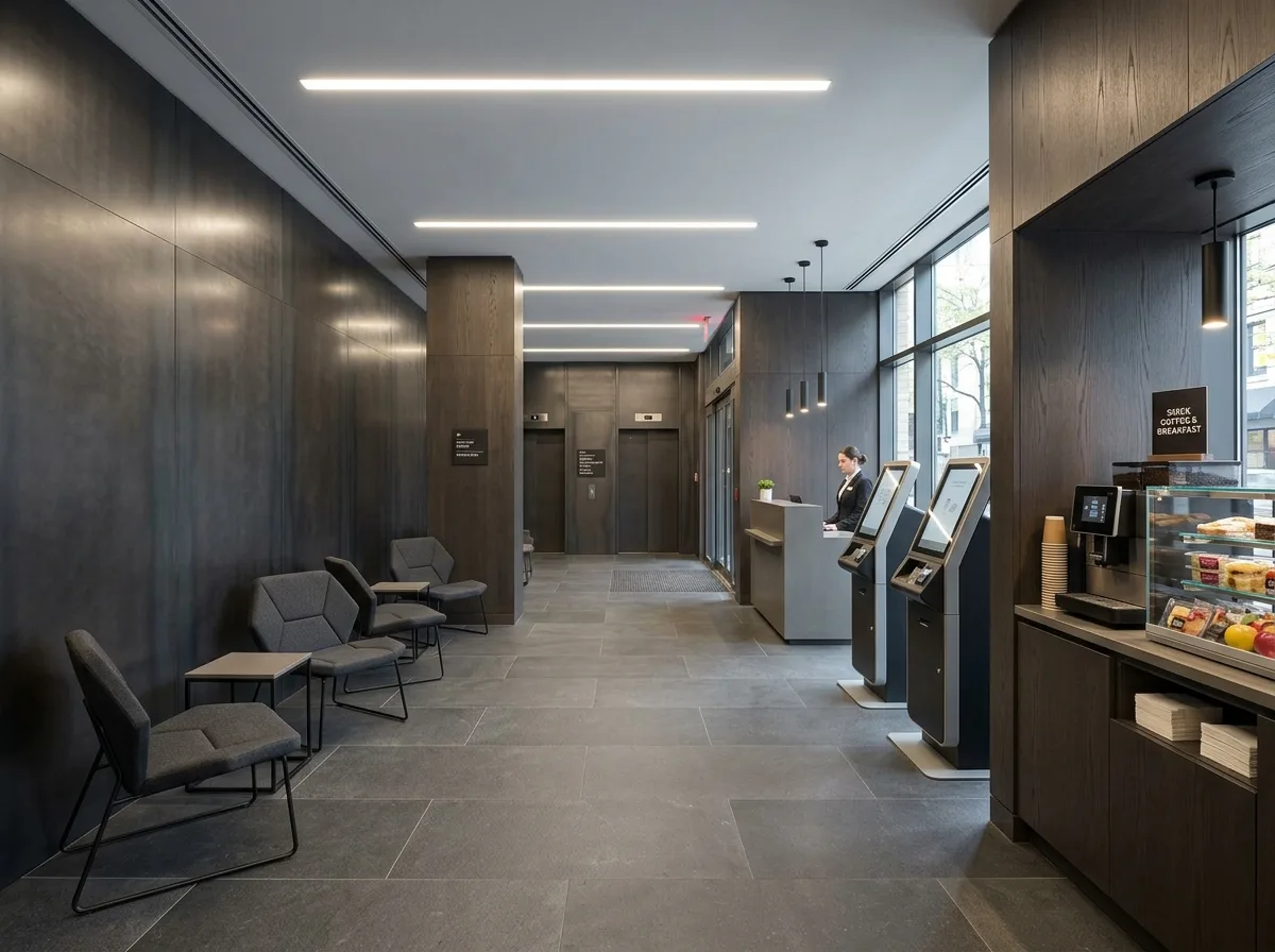 Urban Business Hotel: Public Spaces with a Sense of Efficiency