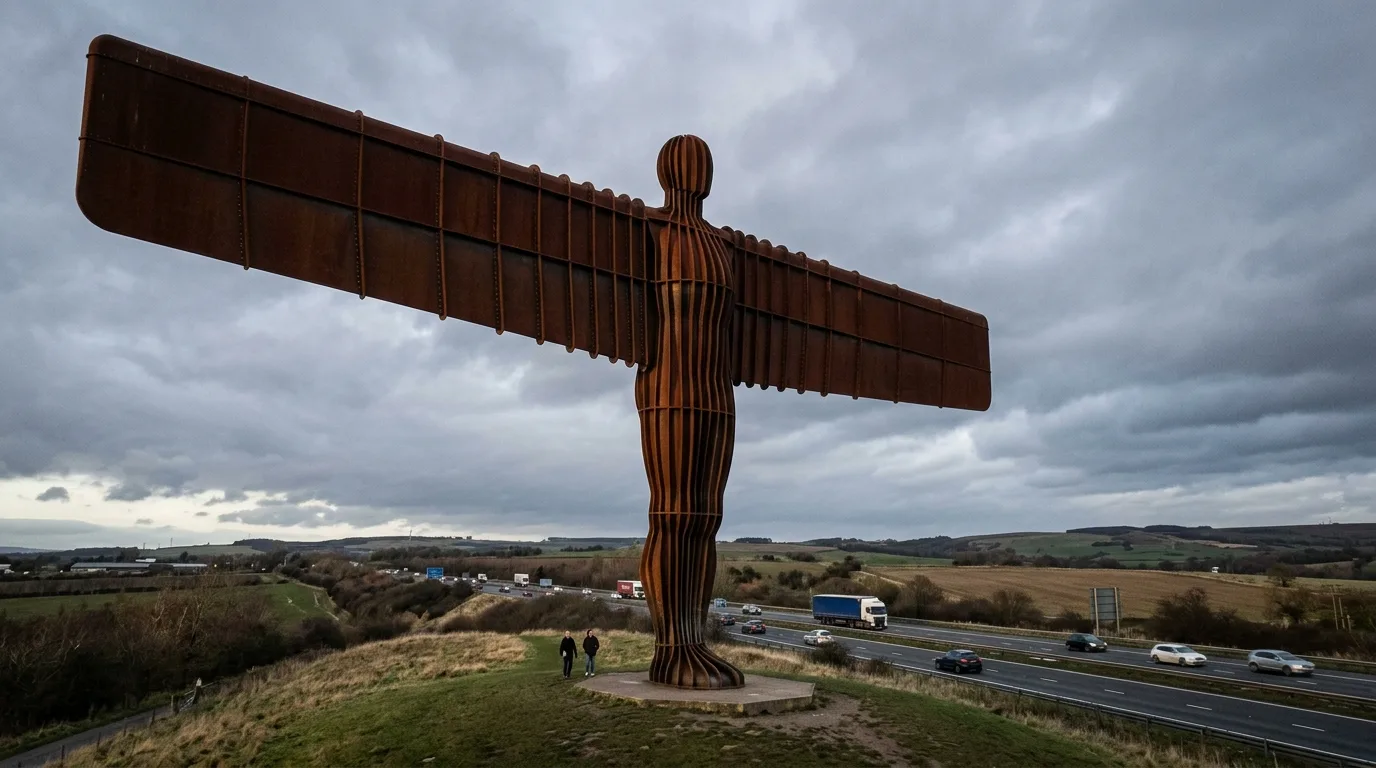 Giant Steel Man on the Hill: Ribbed Volume and Horizontal Wings