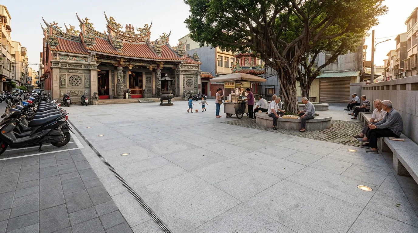 庙埕改造：留下老树与阵头空间