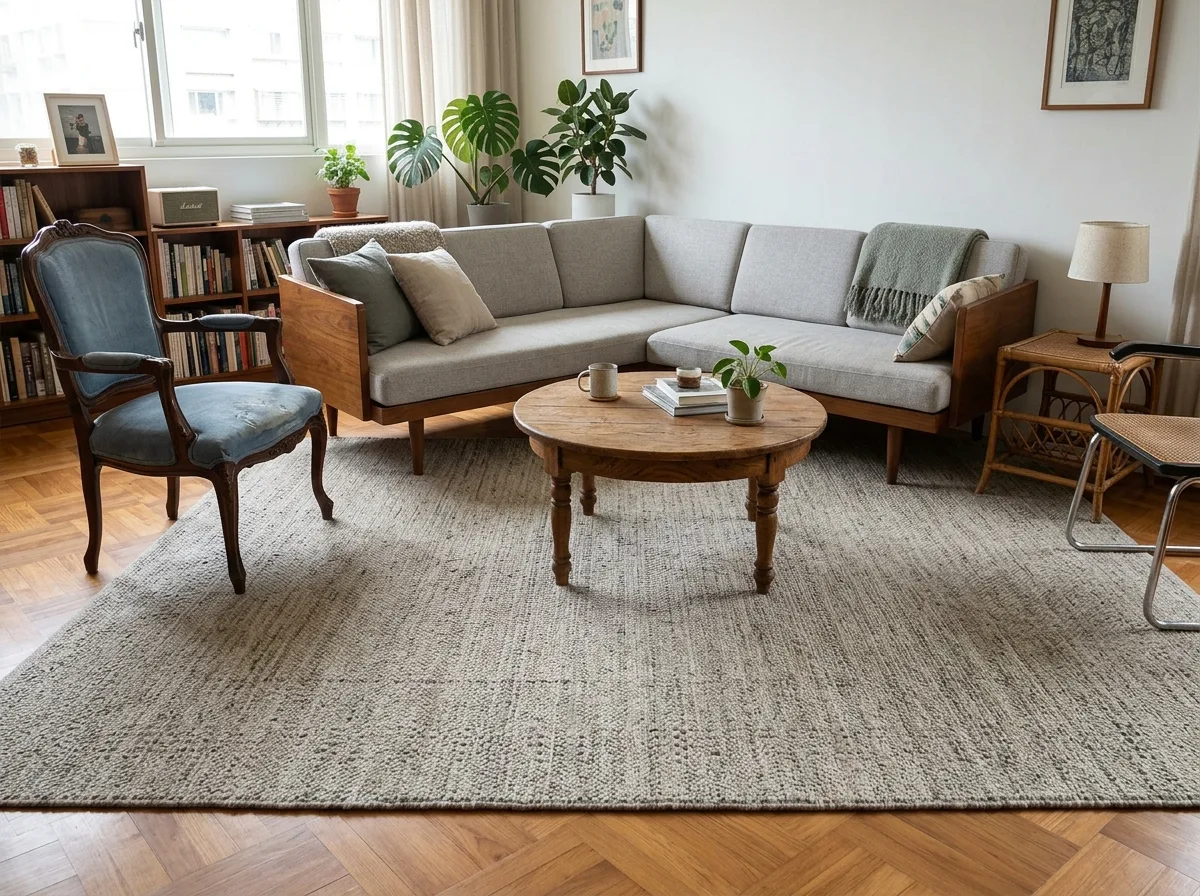 The Rug as Unifier: All Furniture Legs on It