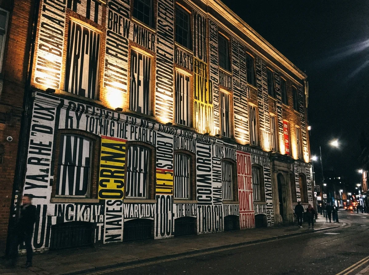 Public Theater: Typography as Identity, Compressed and Oblique