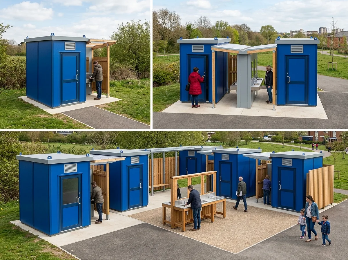 Prefabricated Modular Public Toilets: Different Combinations of the Same System
